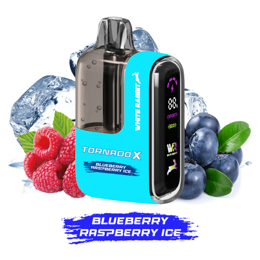 Blueberry Raspberry Ice 25 000 puffs - TORNADO X - WHITE RABBIT