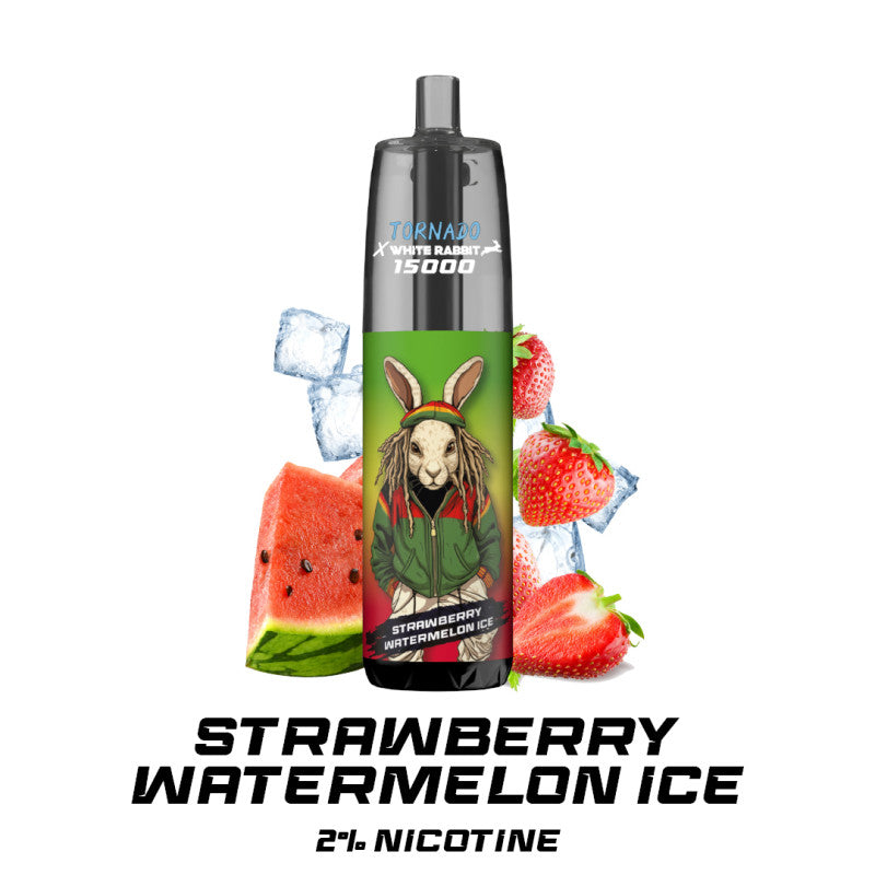 Strawberry Watermelon Ice 15 000 puffs - TORNADO - WHITE RABBIT